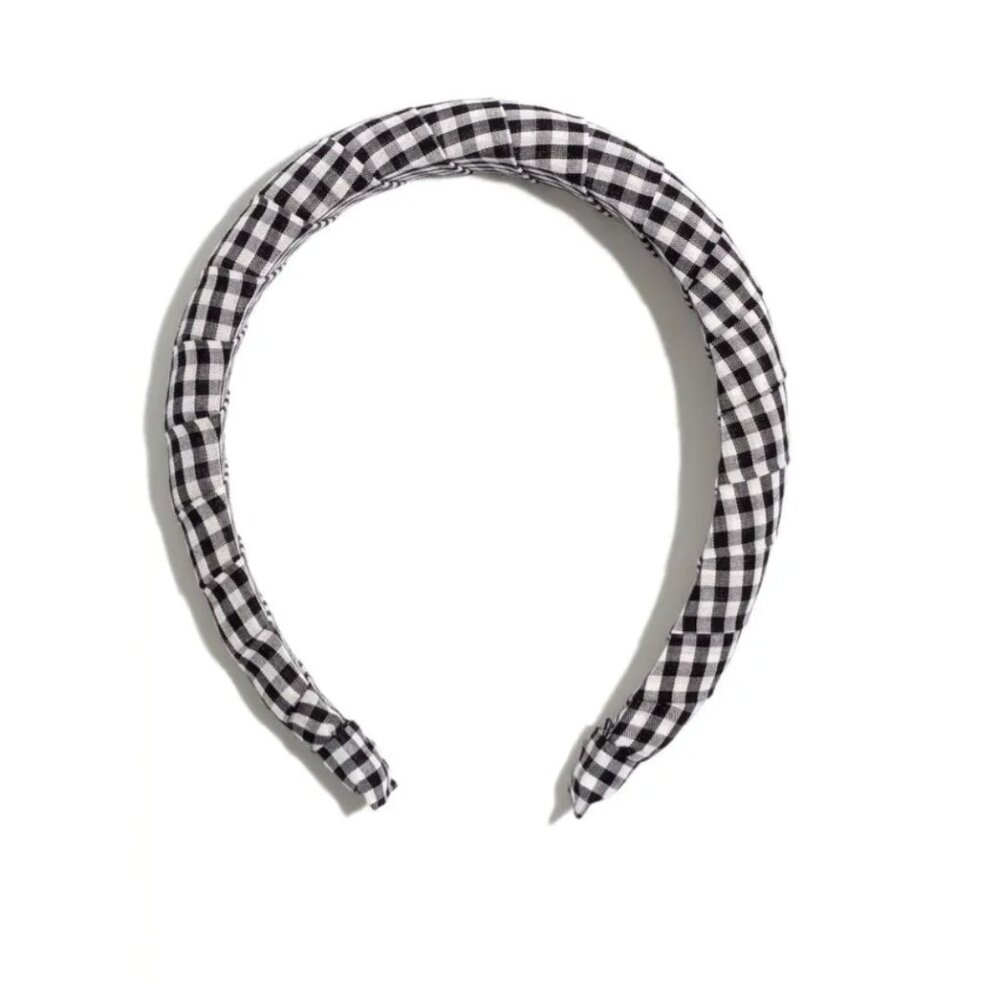 MADEWELL Diadema Black White Wrapped Padded Headband